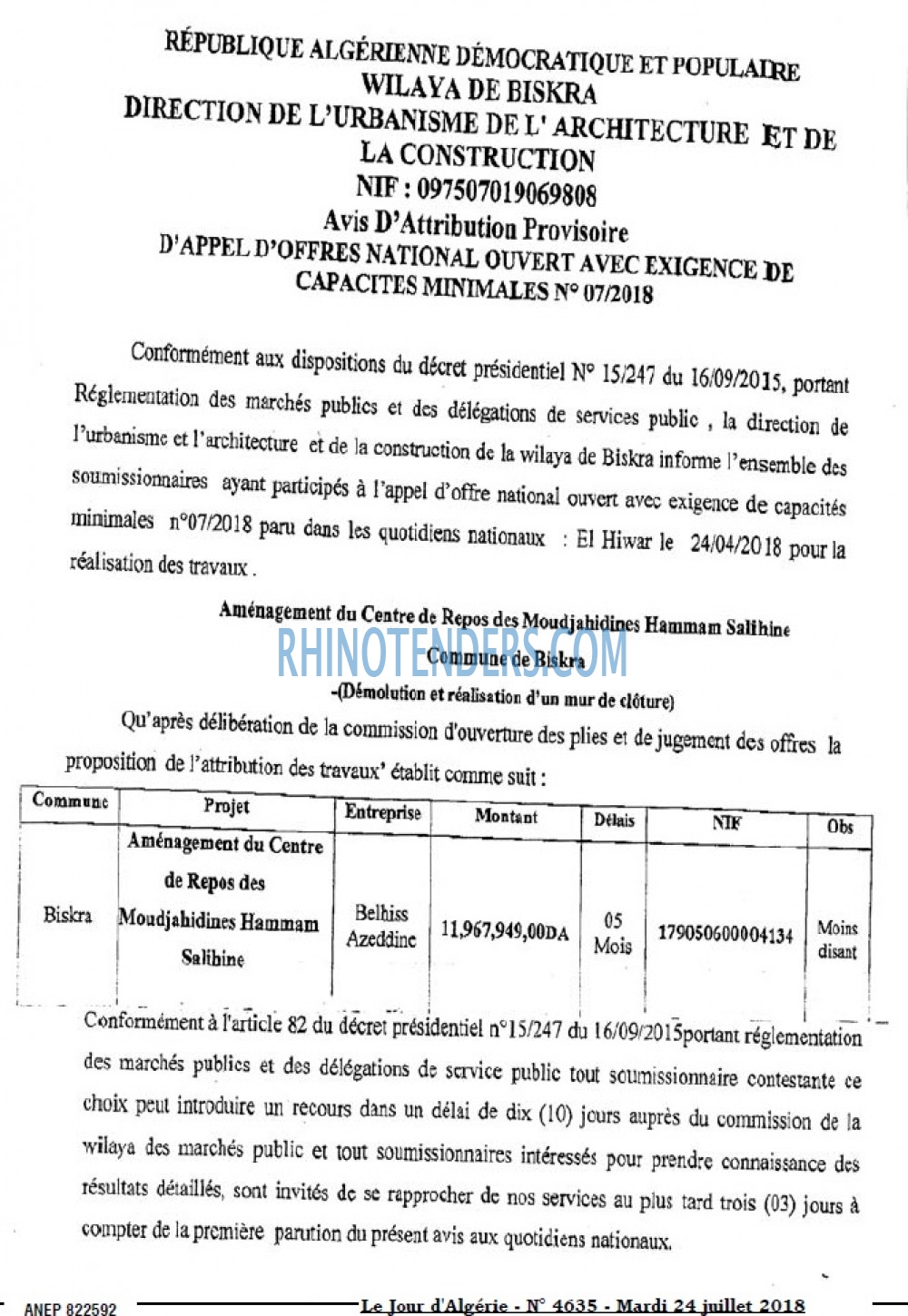 Le Jour d'Algérie