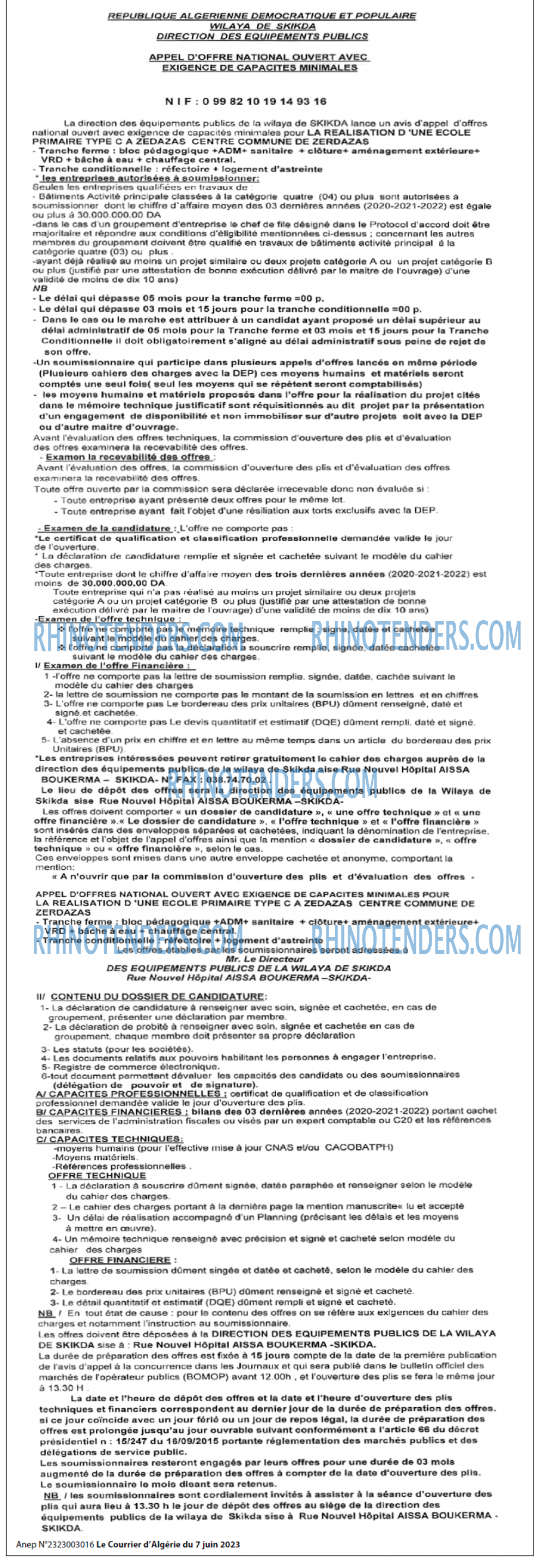 Le Courrier d'Algerie