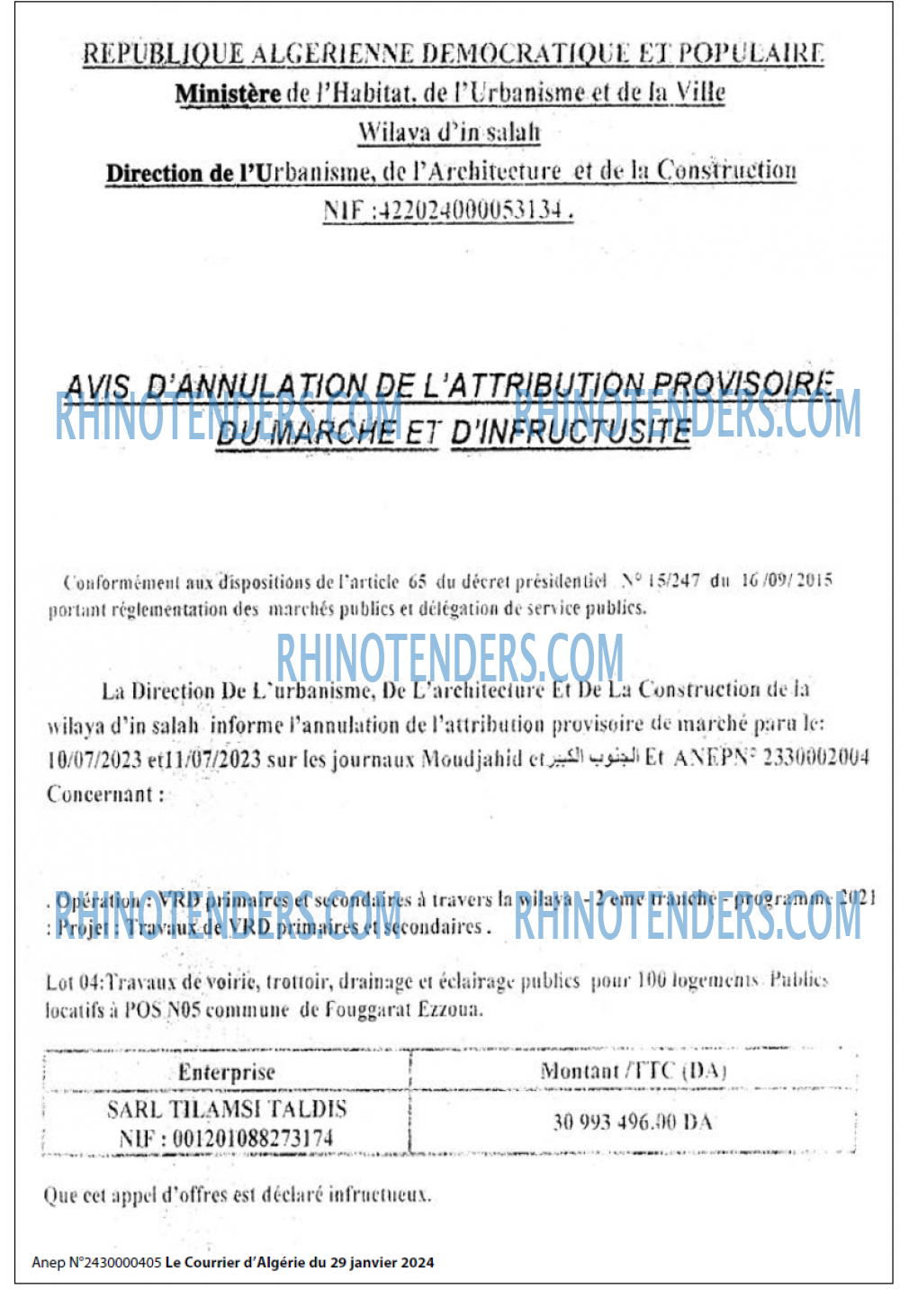 Le Courrier d'Algerie
