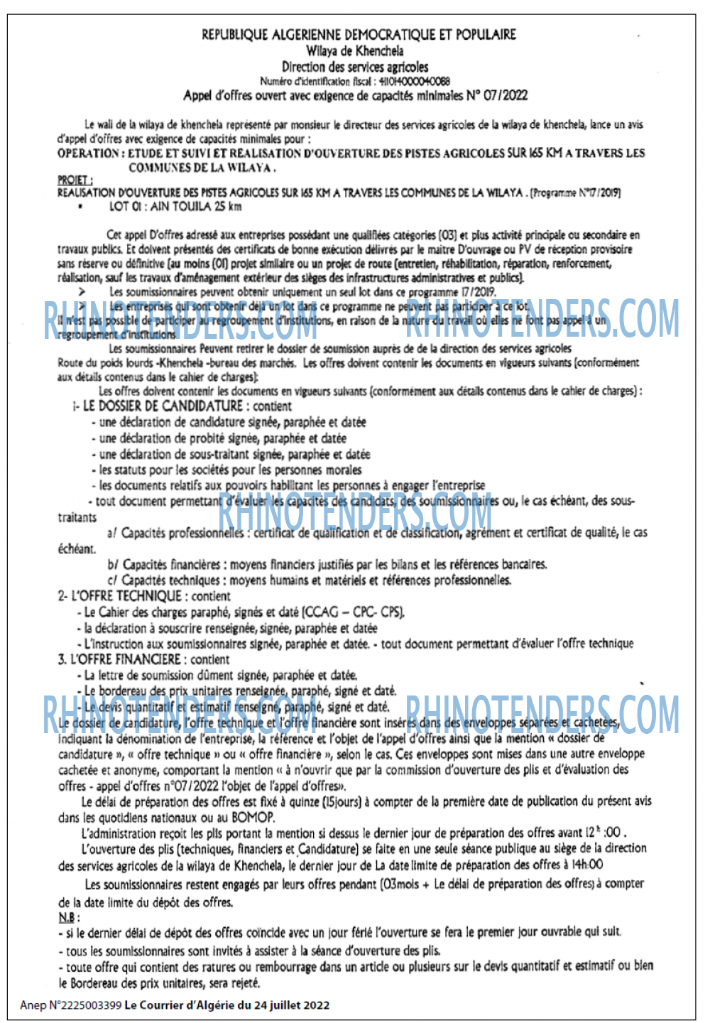 Le Courrier d'Algerie