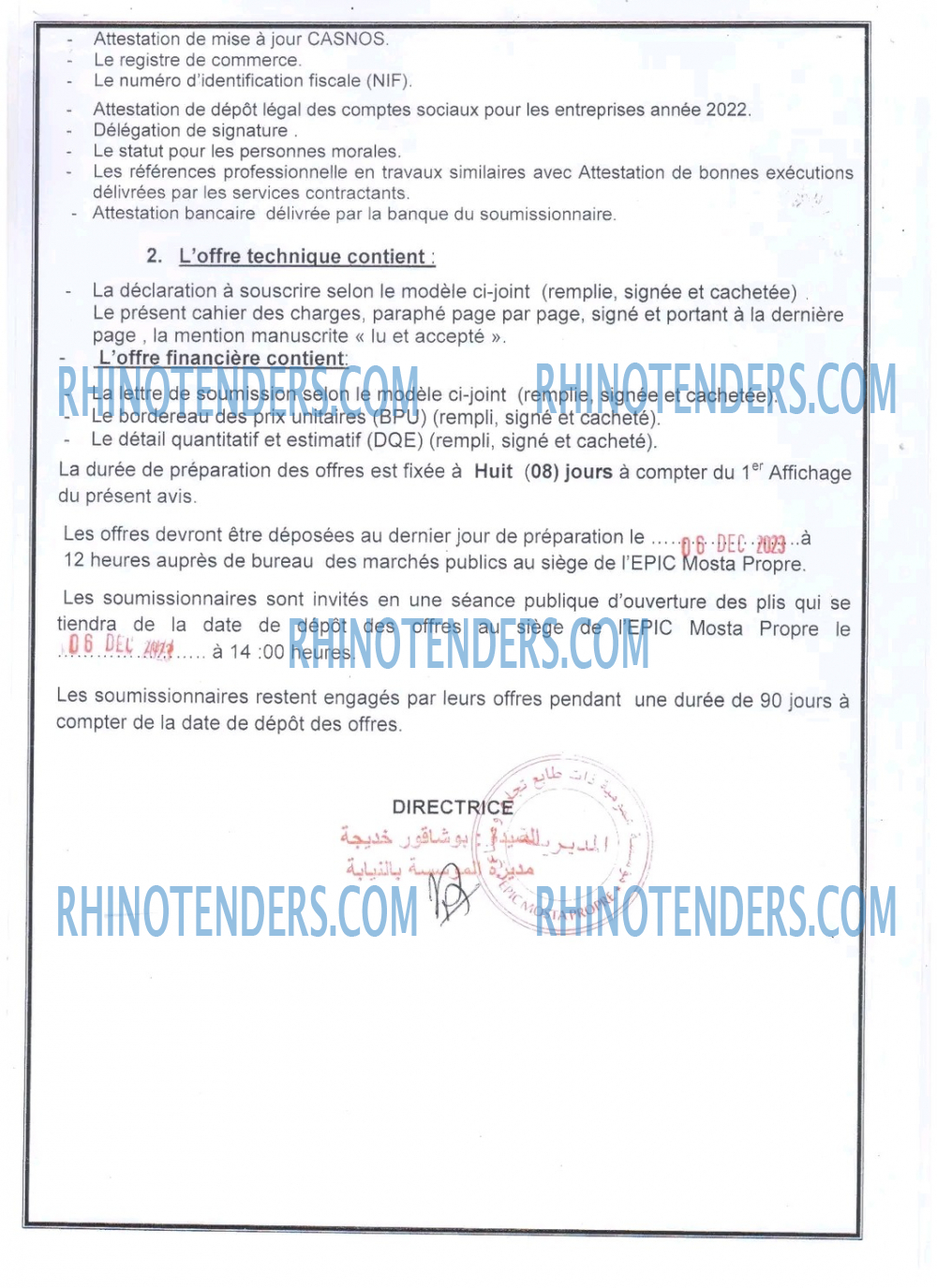 Rhinotenders