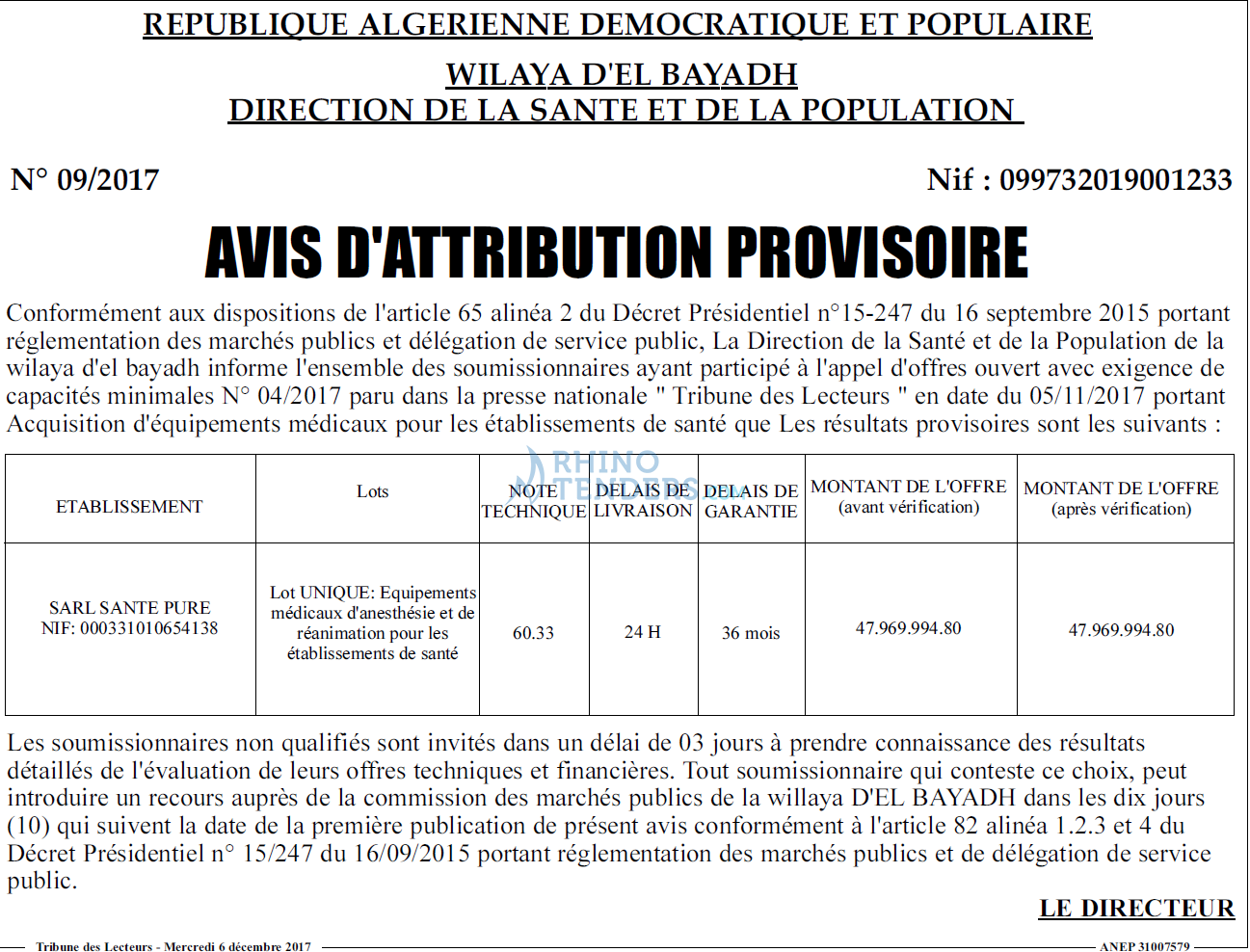 TRIBUNE DES LECTEURS