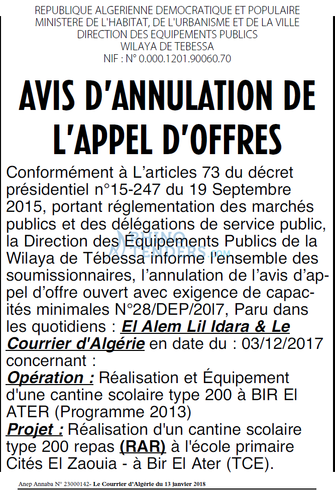 Le Courrier d'Algerie