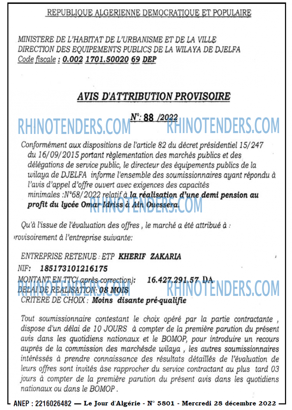 Le Jour d'Algérie