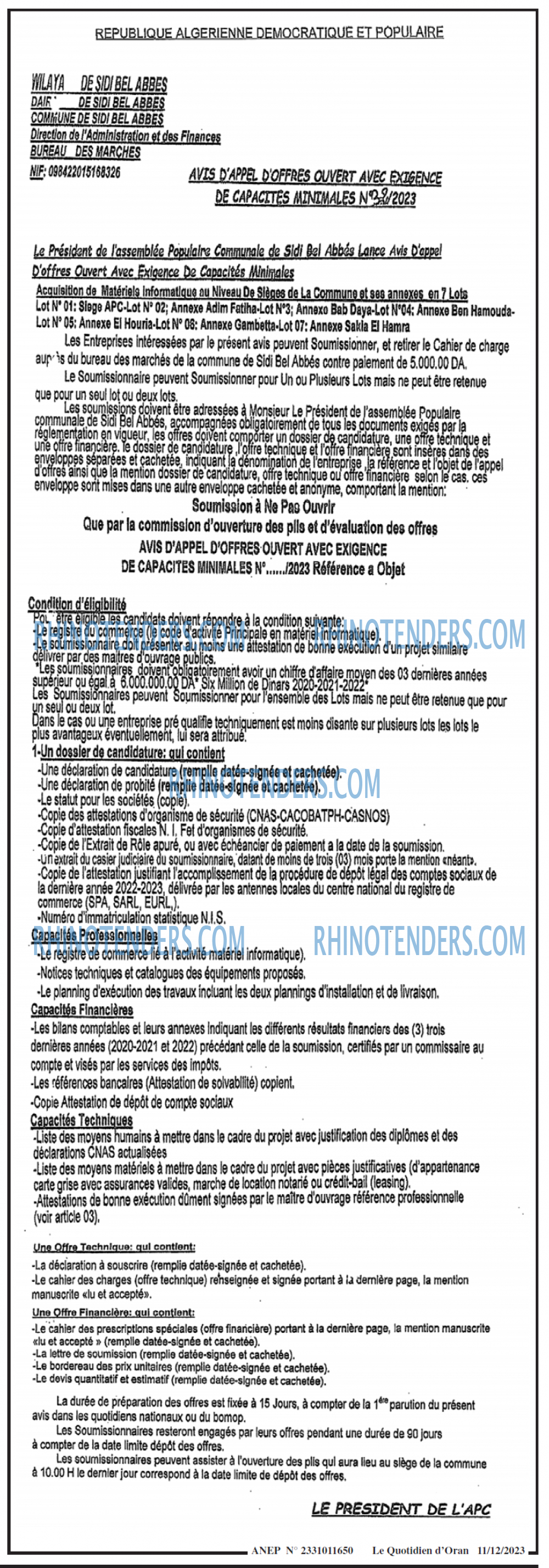 Le Quotidien d'Oran