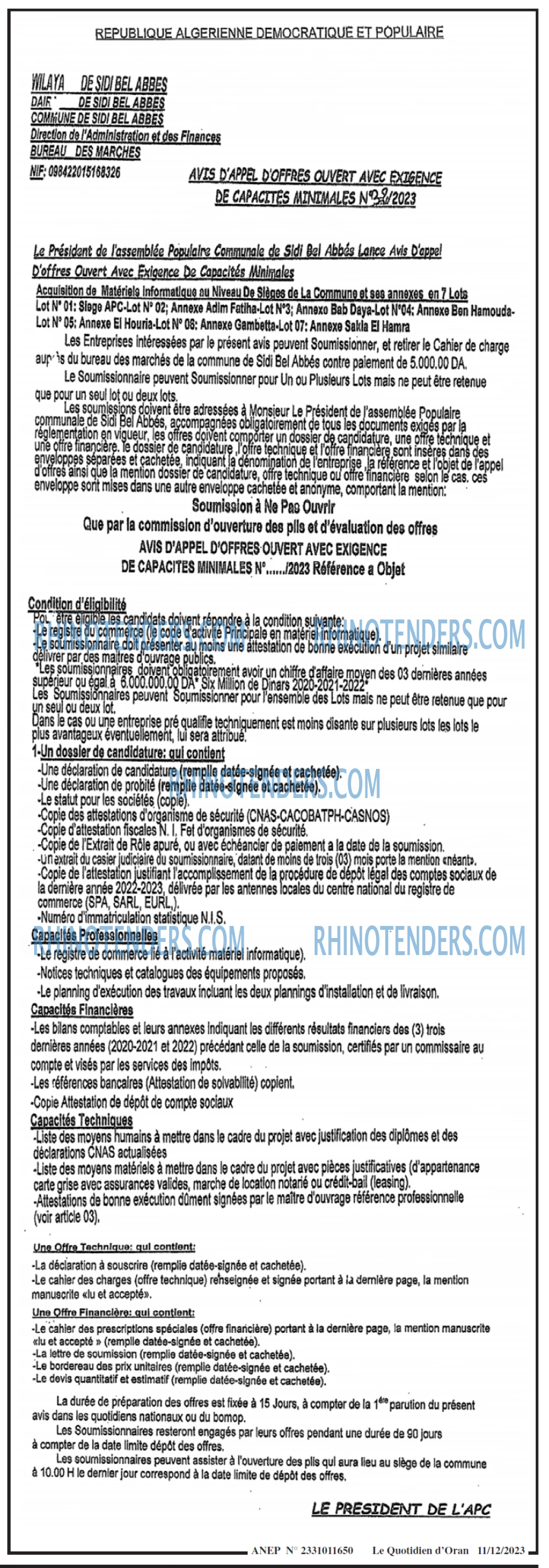 Le Quotidien d'Oran