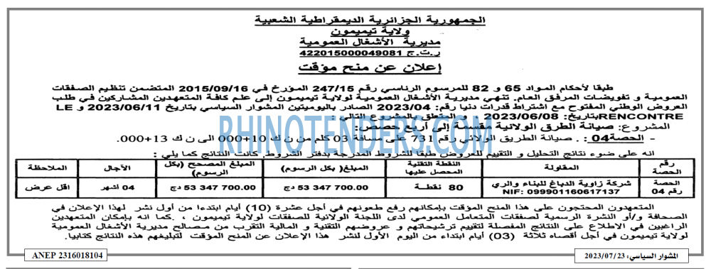 المشوار السياسي