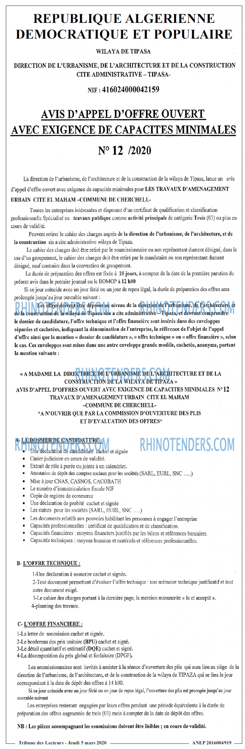 TRIBUNE DES LECTEURS