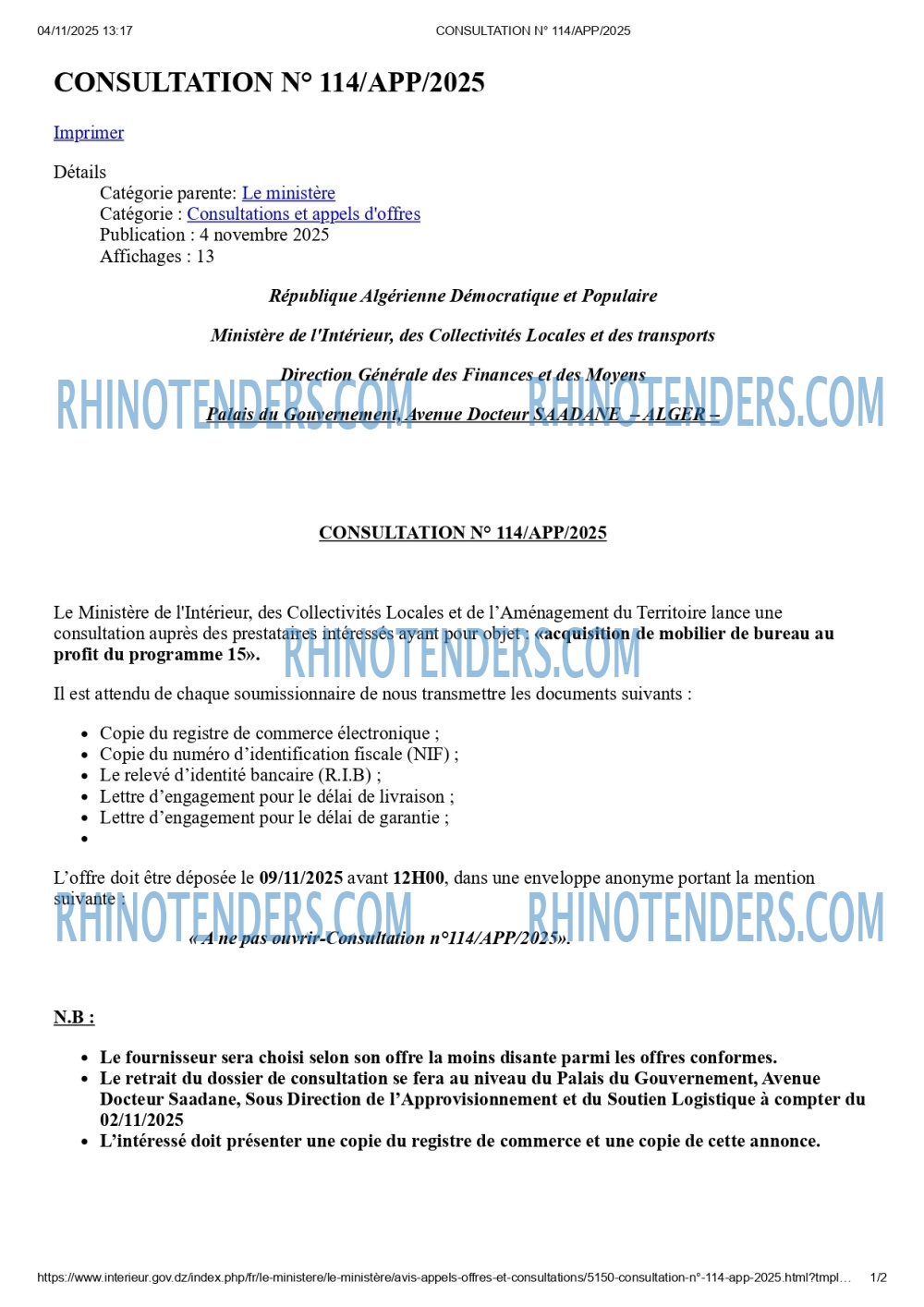 Rhinotenders