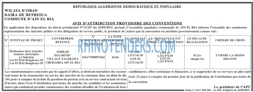 LE SOIR D'ALGERIE