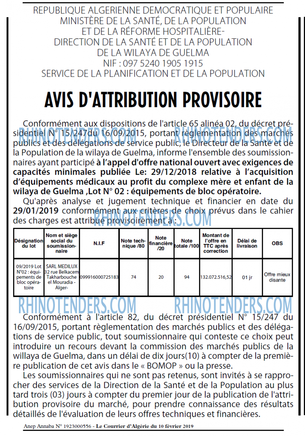 Le Courrier d'Algerie