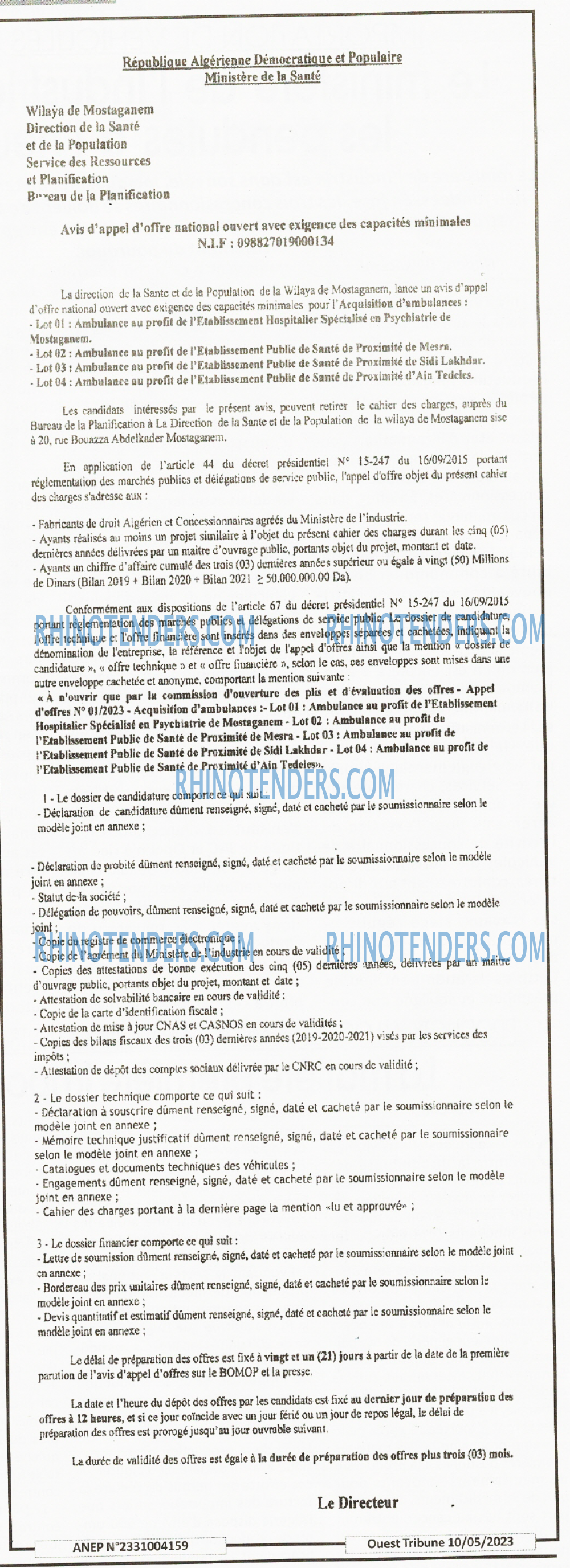 ouest TRIBUNE