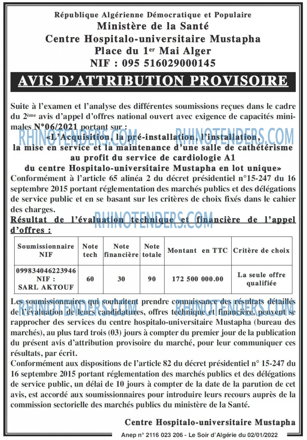 LE SOIR D'ALGERIE