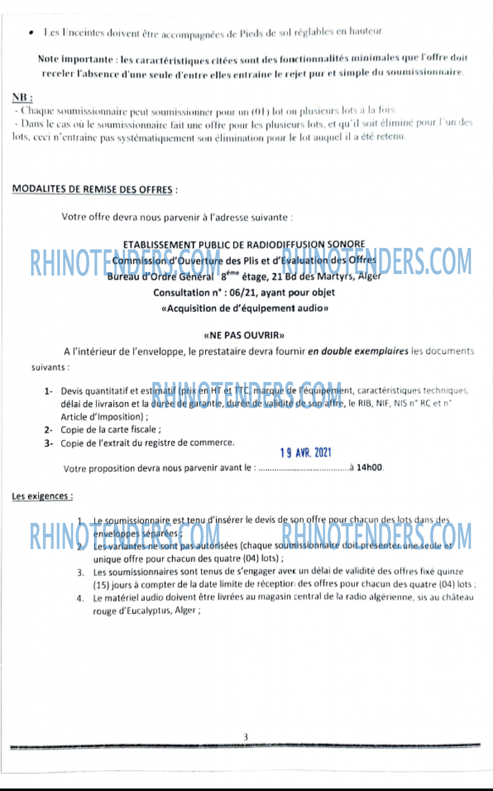 Rhinotenders