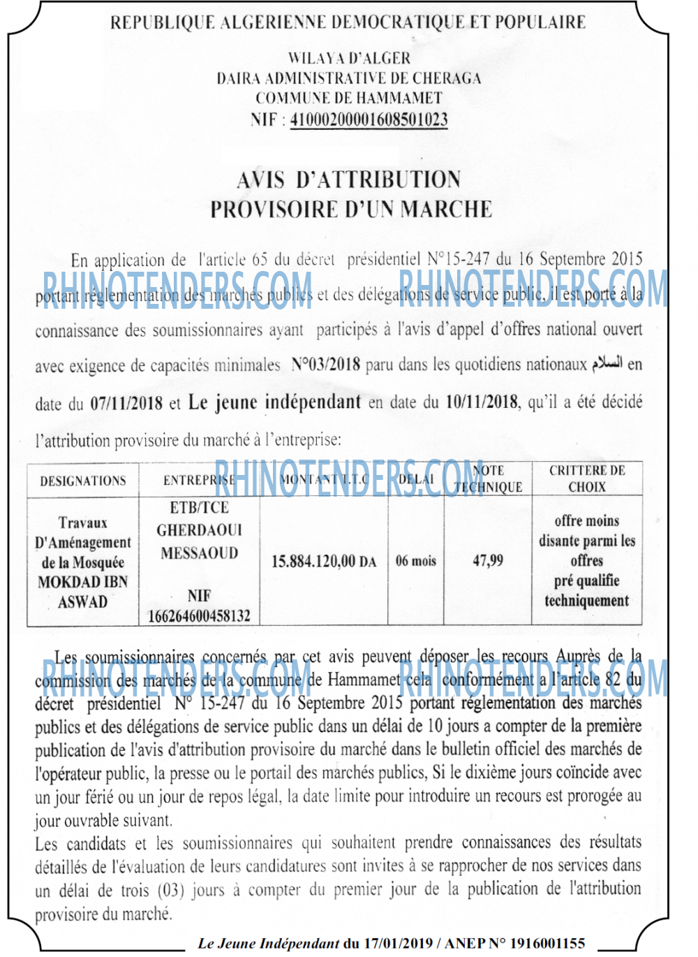 Jeune Independant