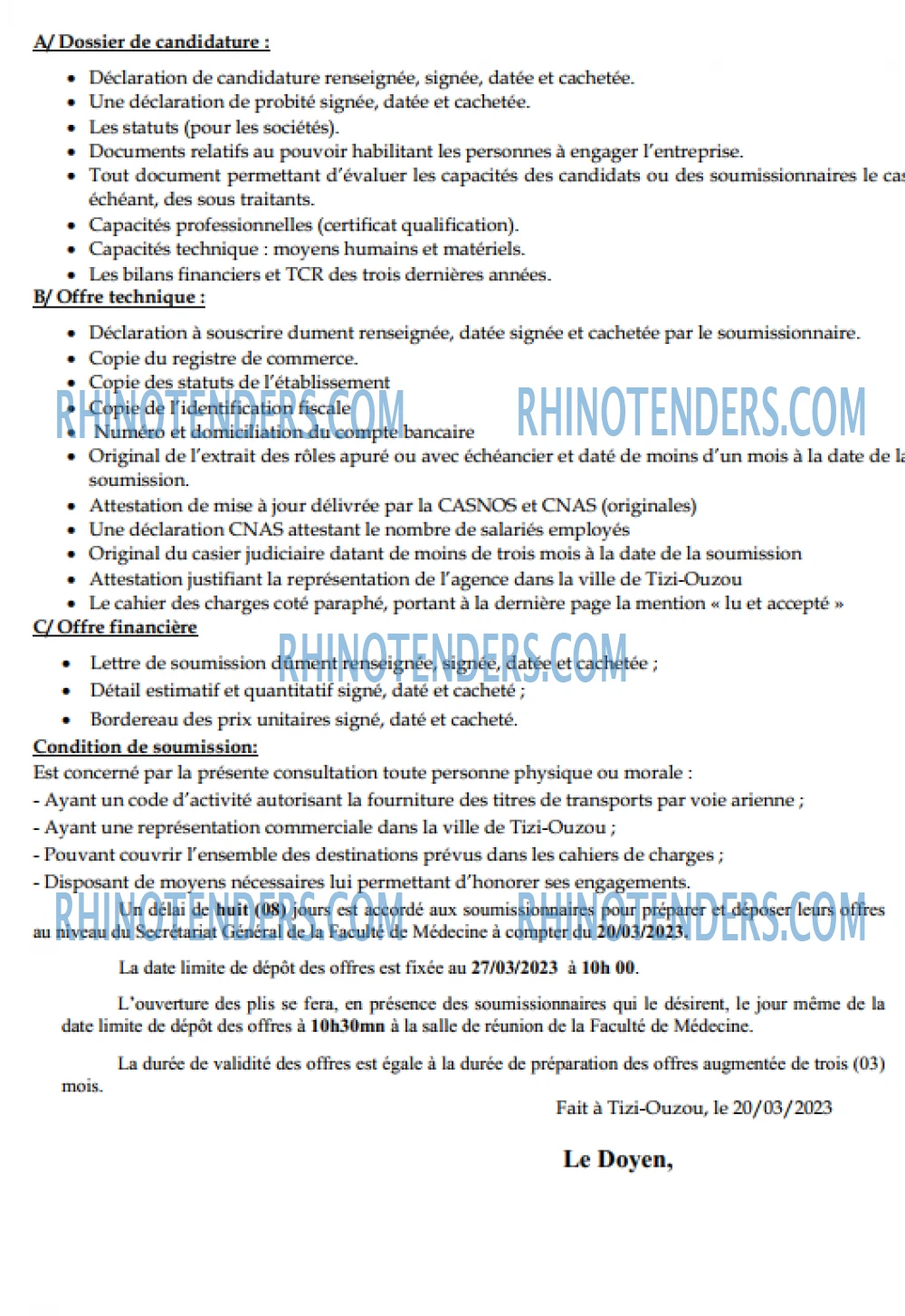 Rhinotenders
