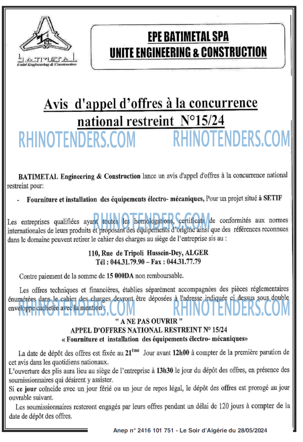 LE SOIR D'ALGERIE