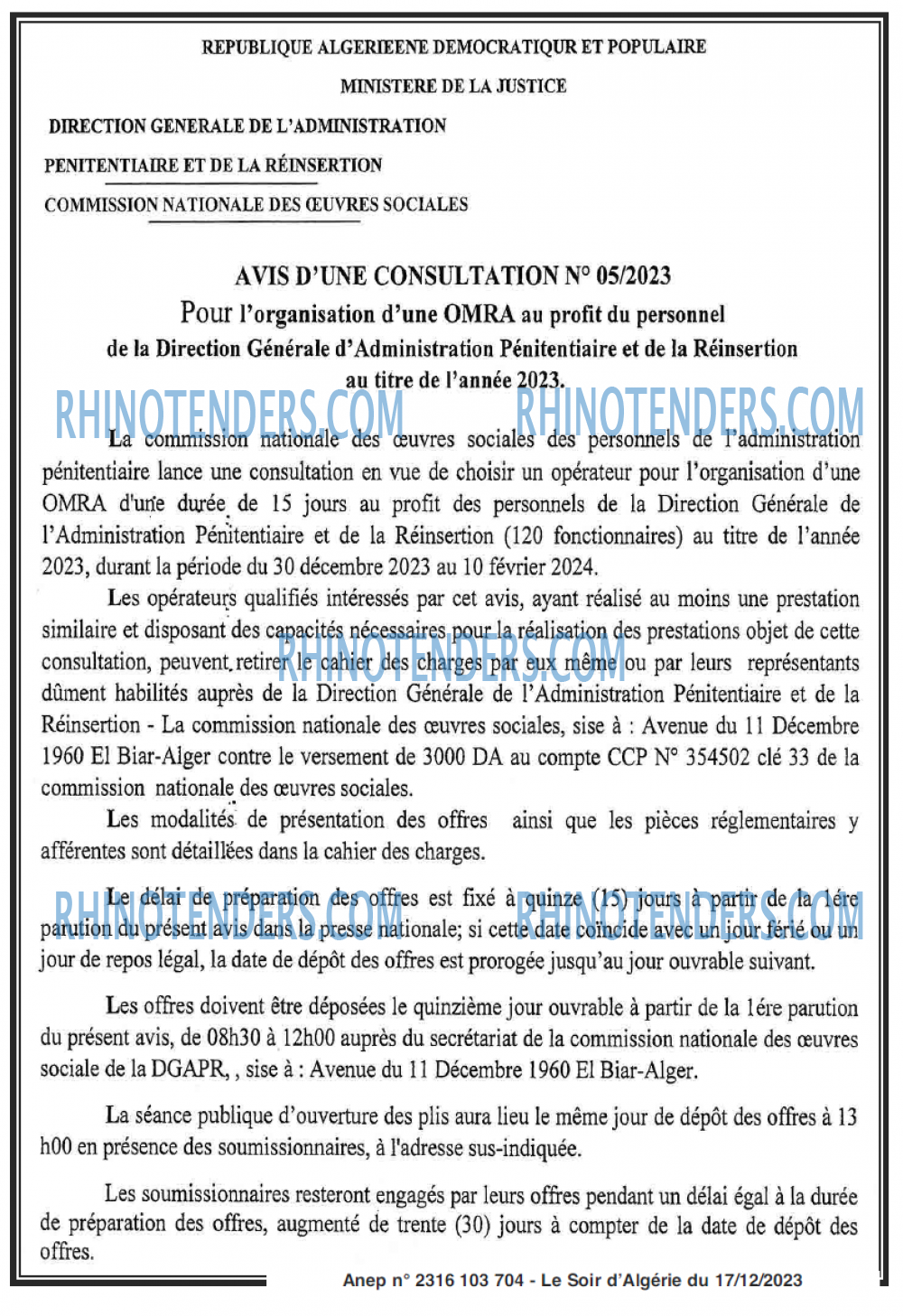 LE SOIR D'ALGERIE
