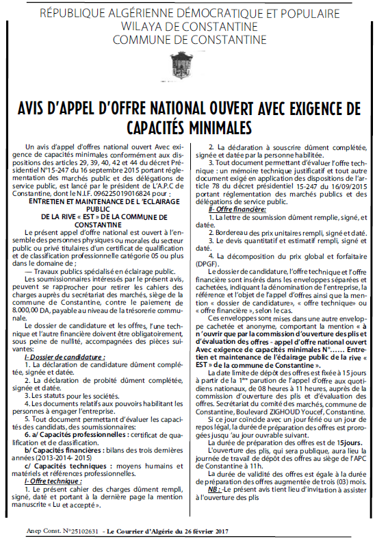 Le Courrier d'Algerie