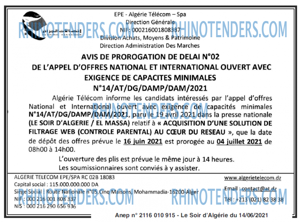 LE SOIR D'ALGERIE