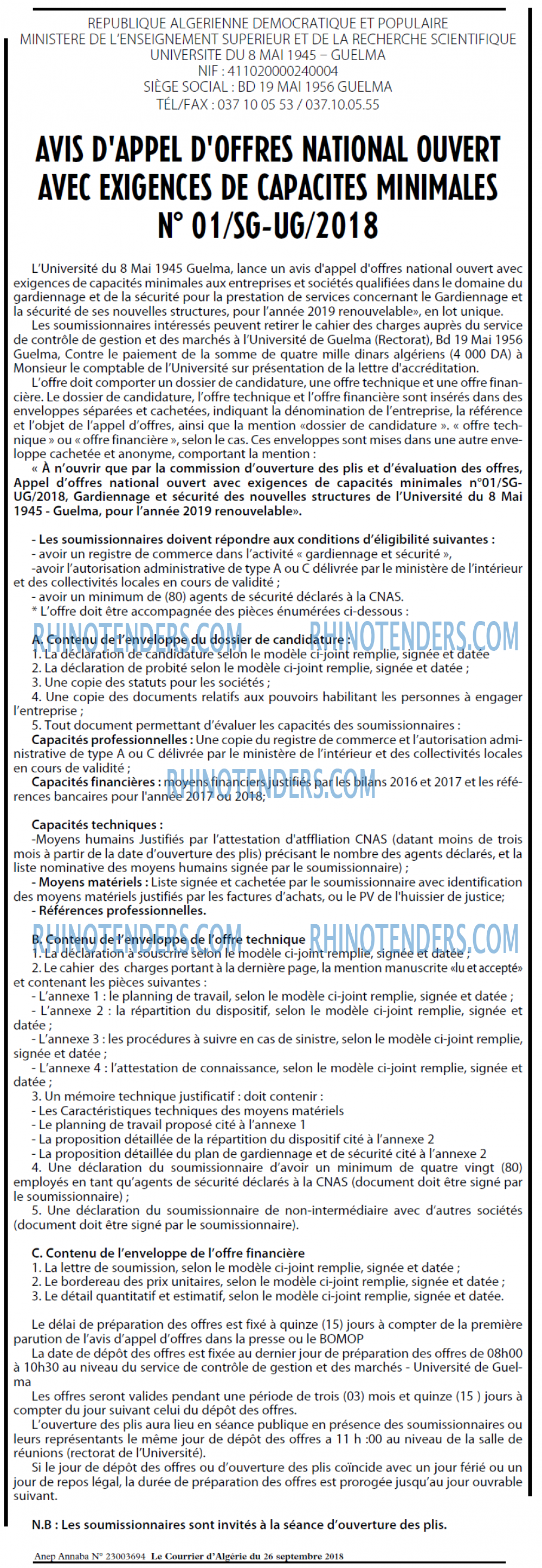 Le Courrier d'Algerie