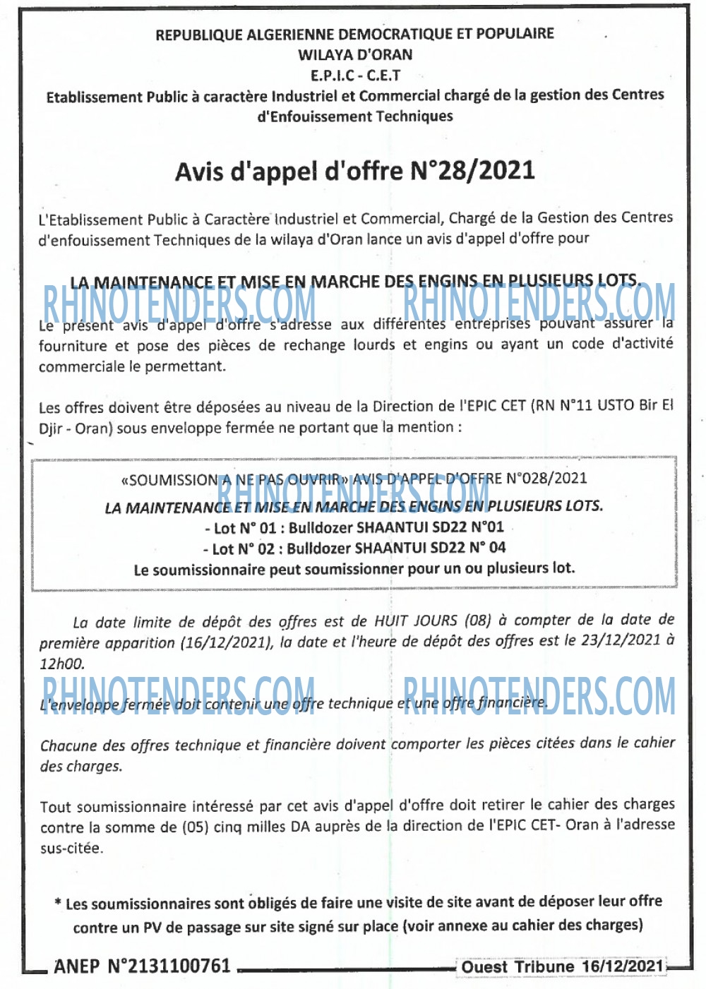 ouest TRIBUNE