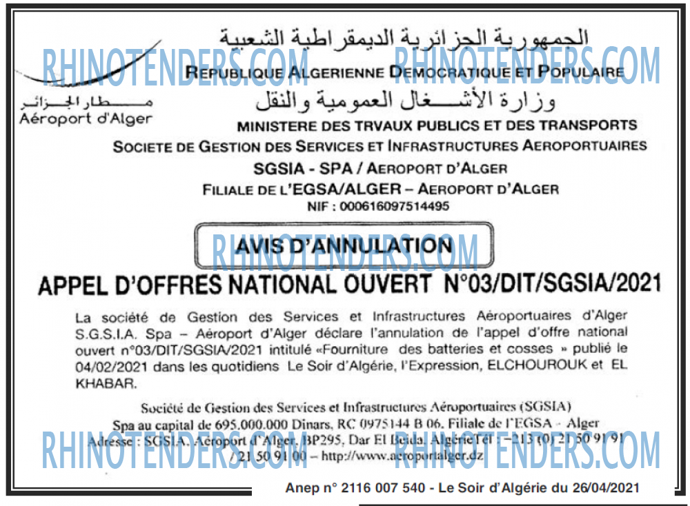 LE SOIR D'ALGERIE