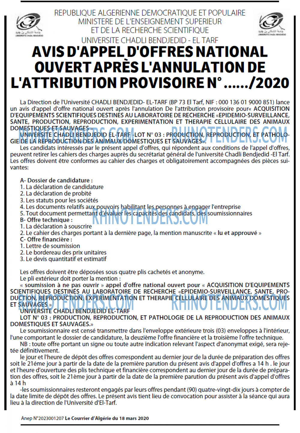 Le Courrier d'Algerie