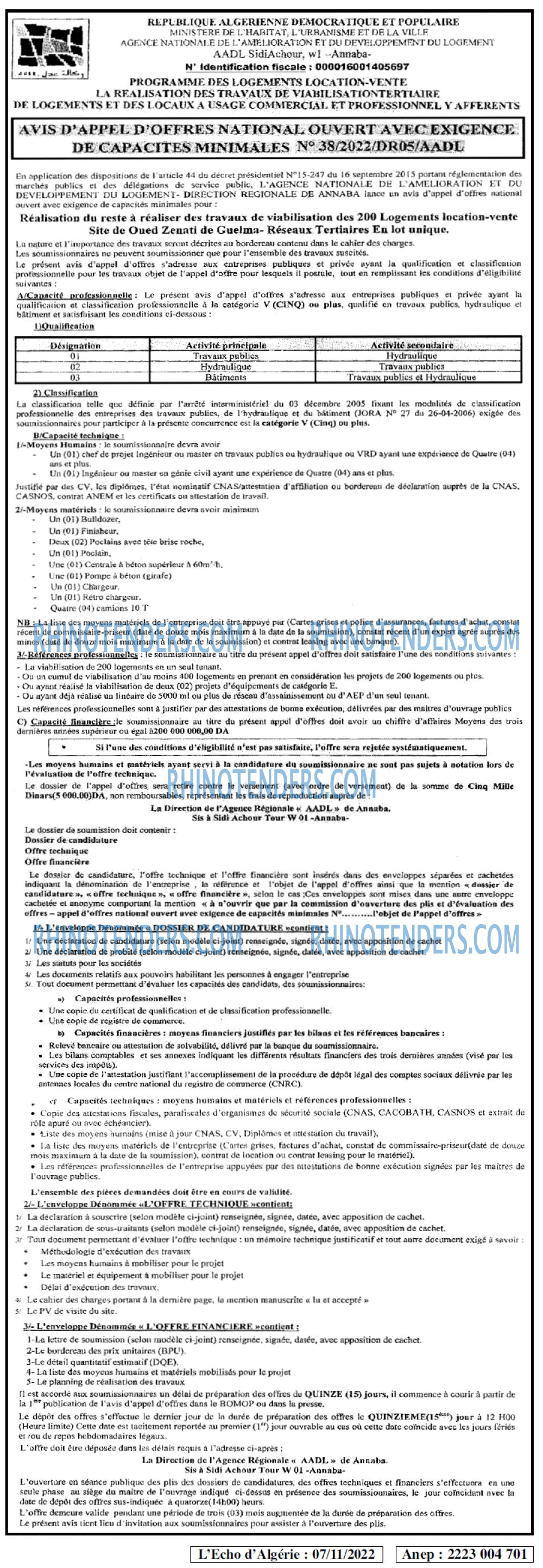 L'ECHO D'ALGERIE