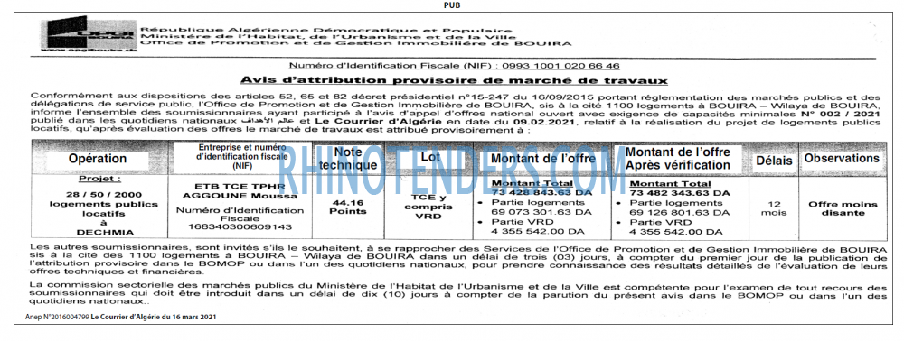 Le Courrier d'Algerie