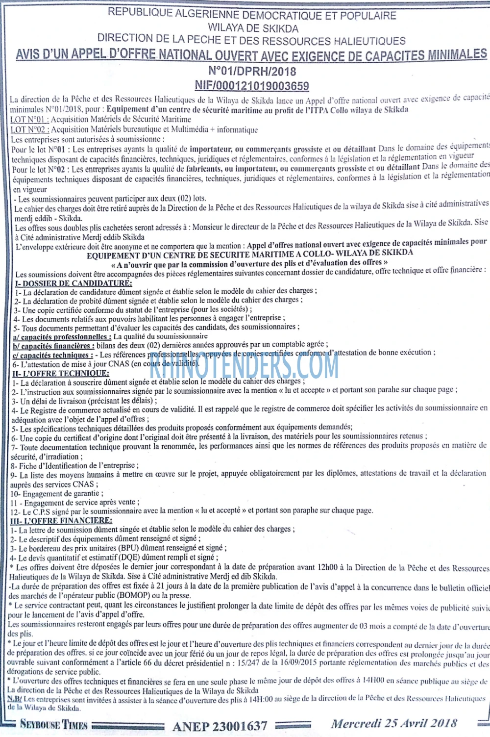 SEYBOUSSE TIMES