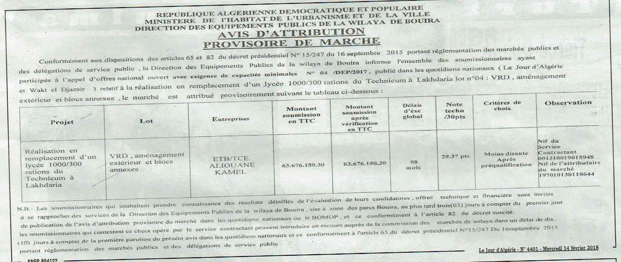Le Jour d'Algérie