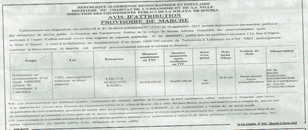 Le Jour d'Algérie