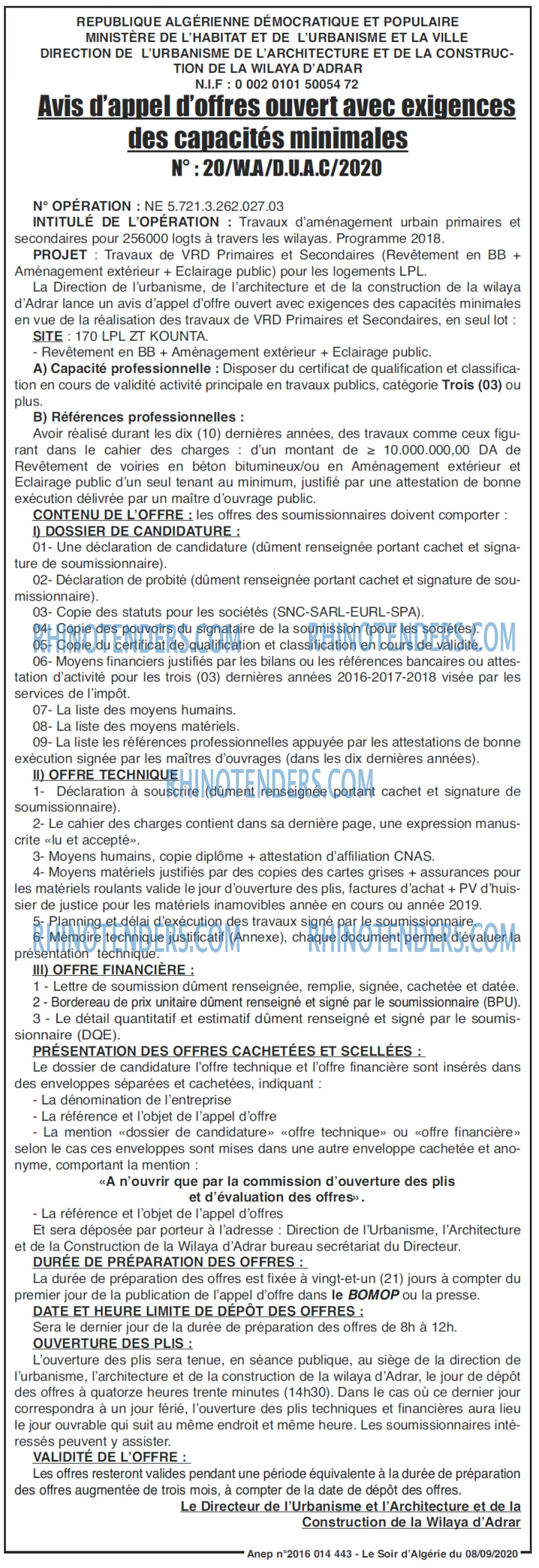 LE SOIR D'ALGERIE