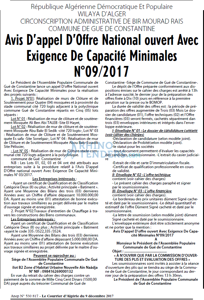 Le Courrier d'Algerie
