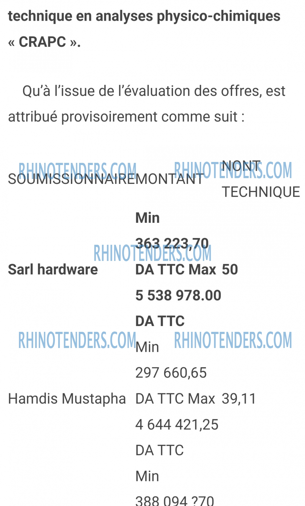 Rhinotenders