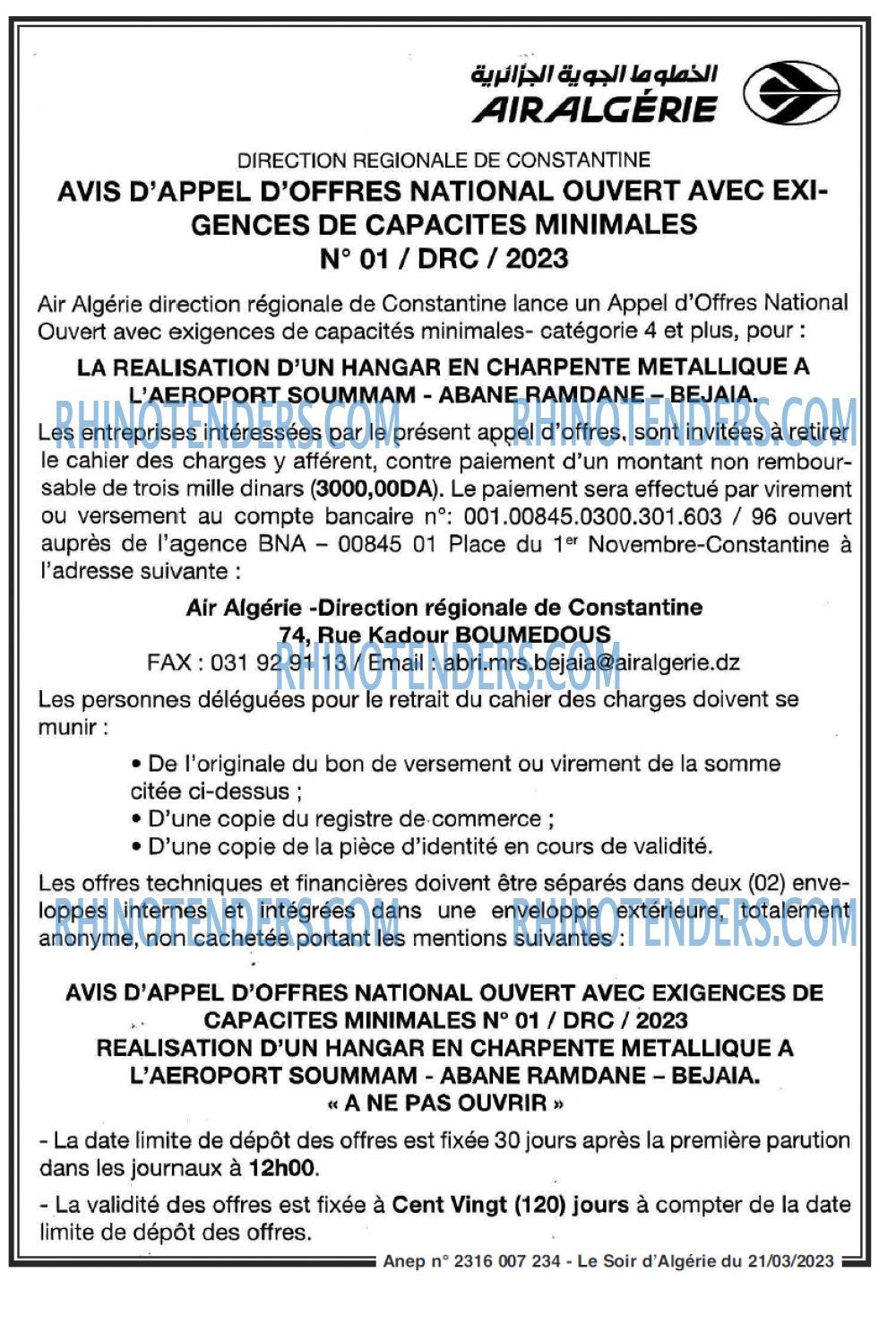 LE SOIR D'ALGERIE
