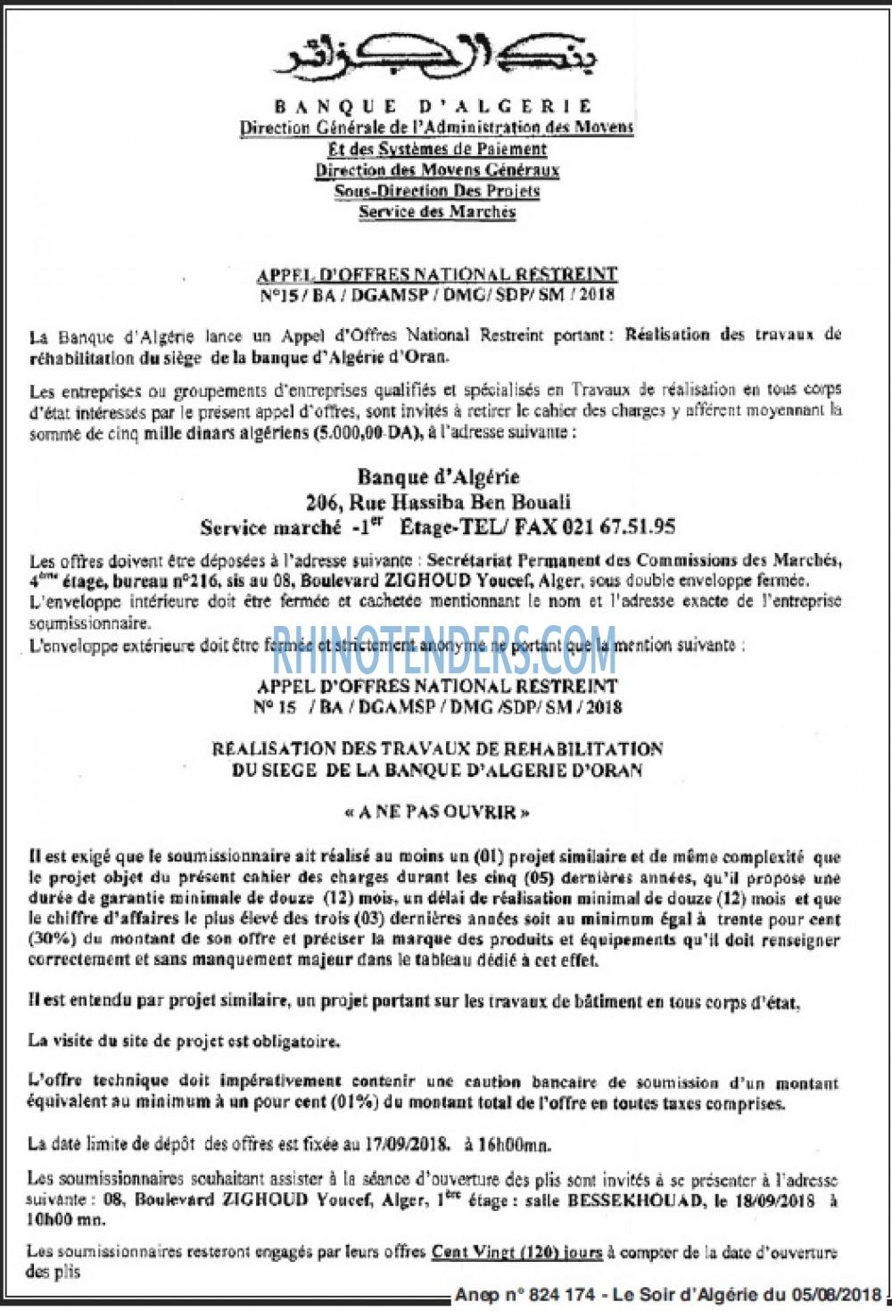 LE SOIR D'ALGERIE