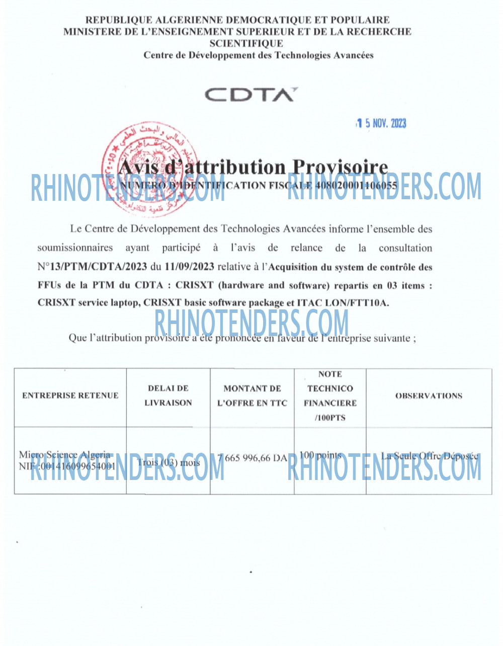 Rhinotenders