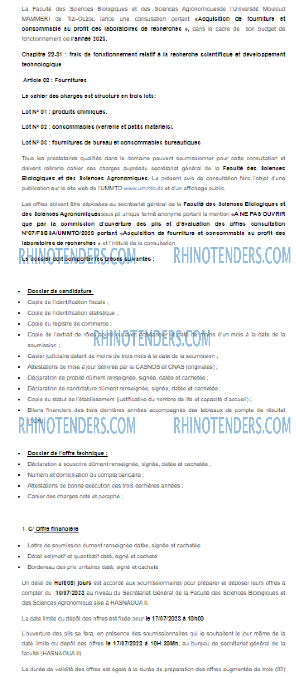 Rhinotenders
