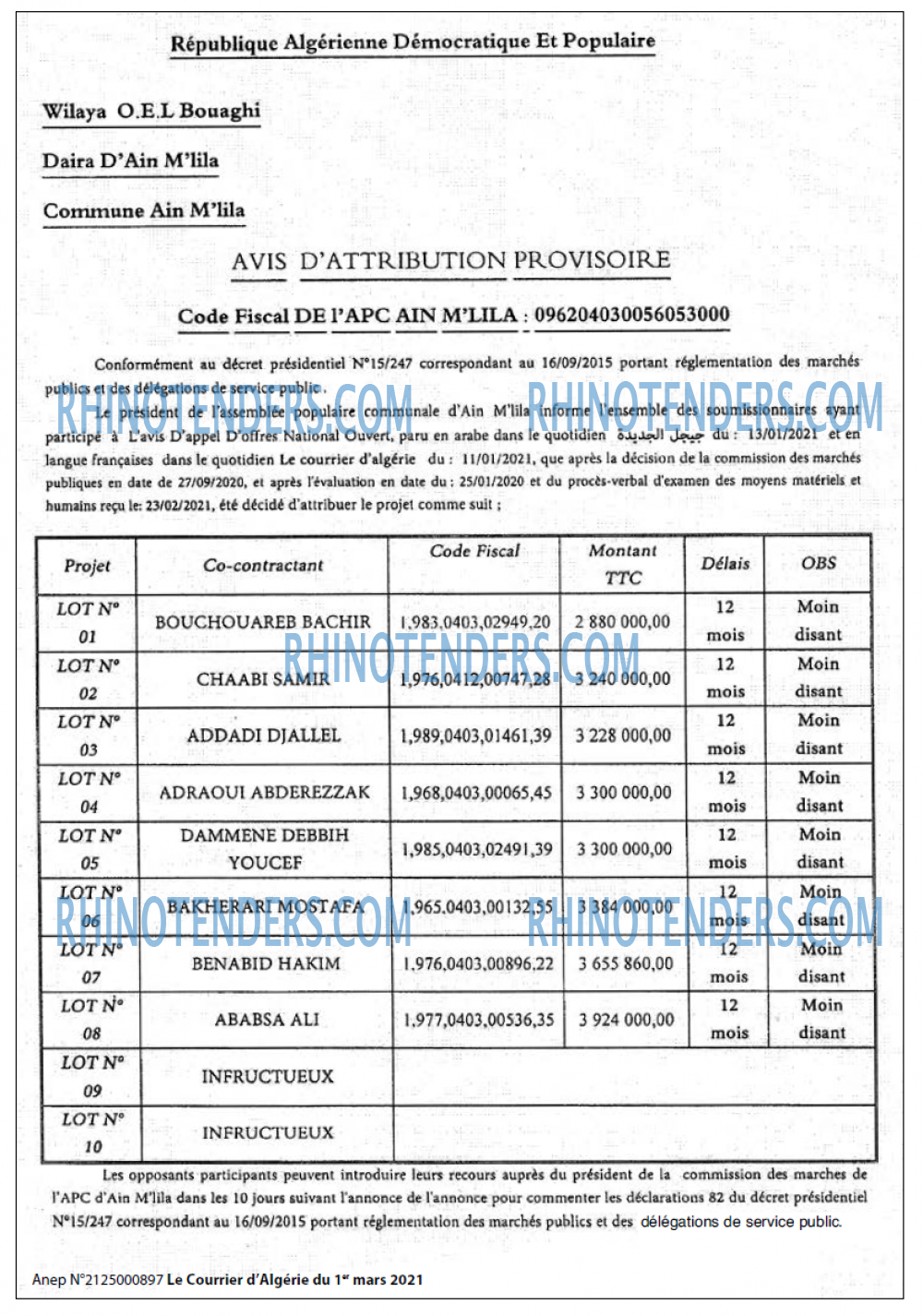 Le Courrier d'Algerie