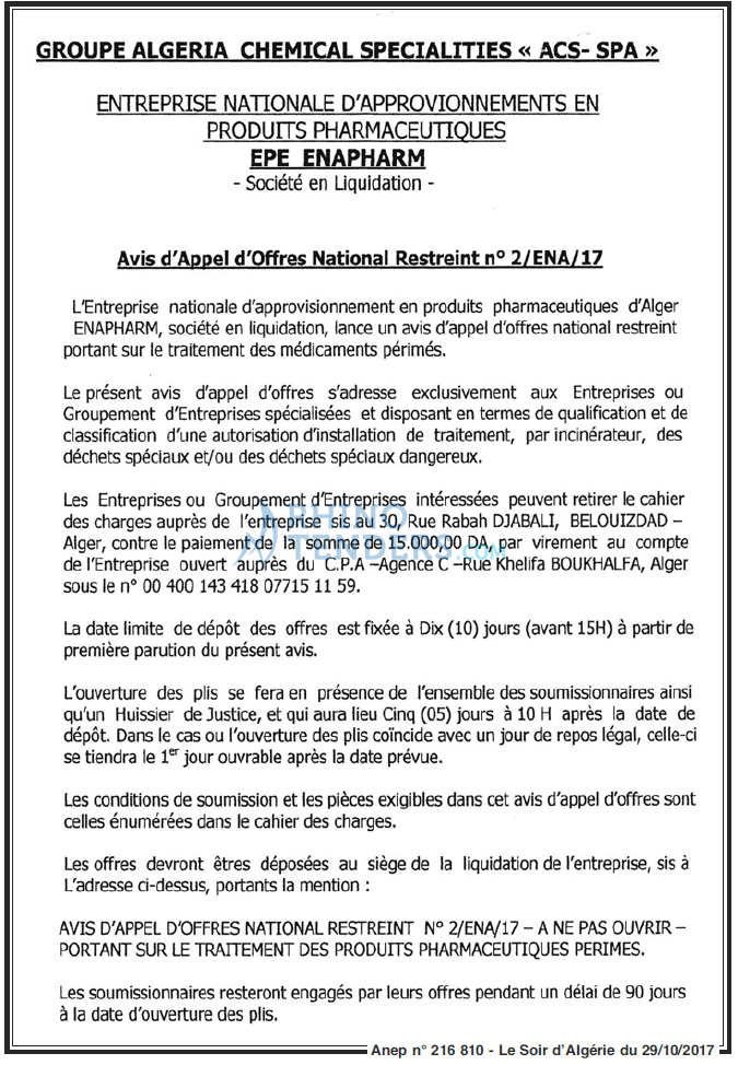 LE SOIR D'ALGERIE