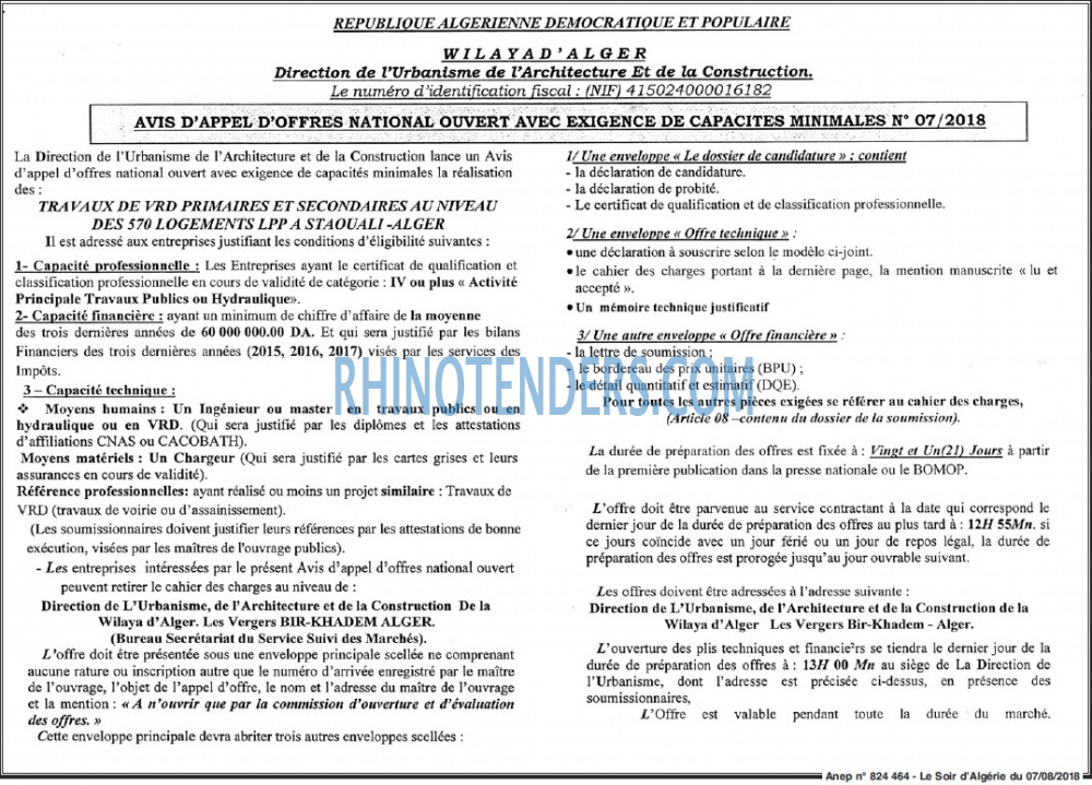 LE SOIR D'ALGERIE