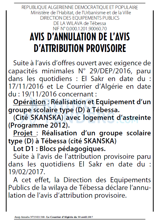 Le Courrier d'Algerie