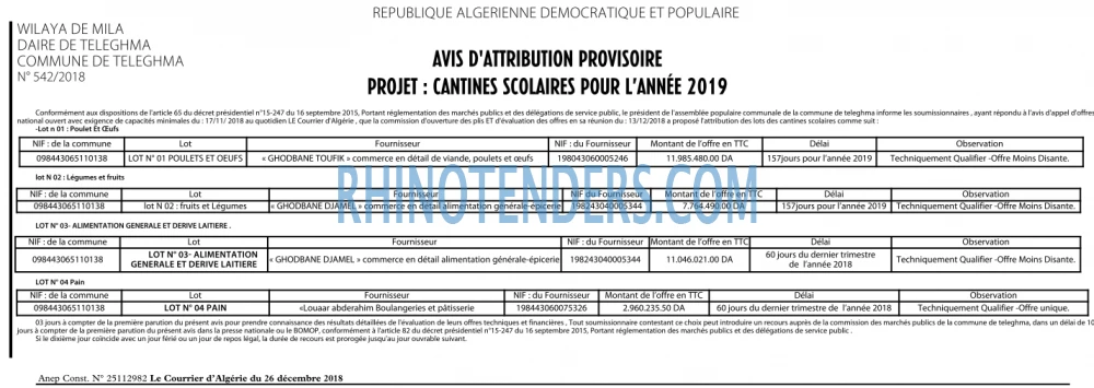 Le Courrier d'Algerie