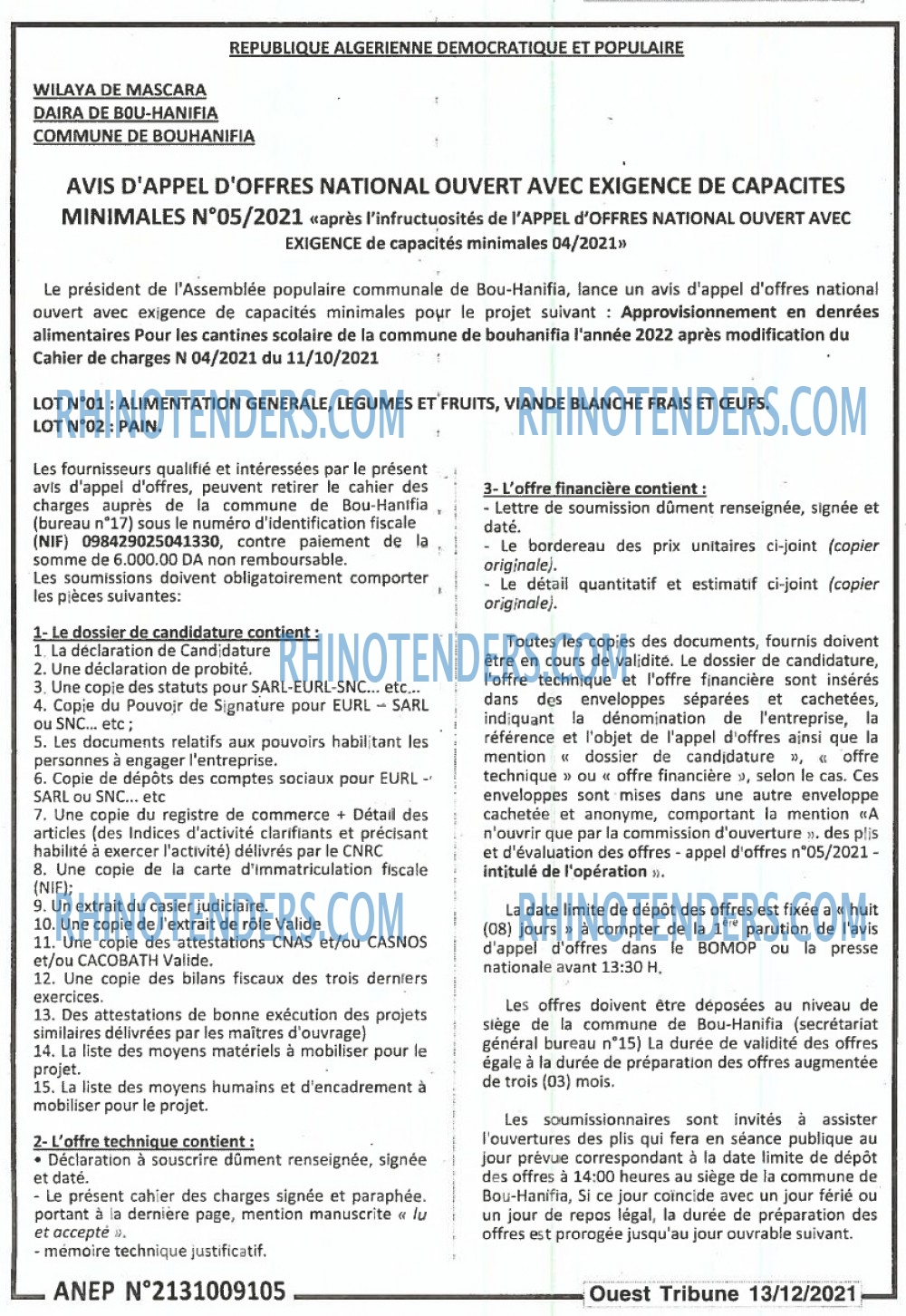 ouest TRIBUNE