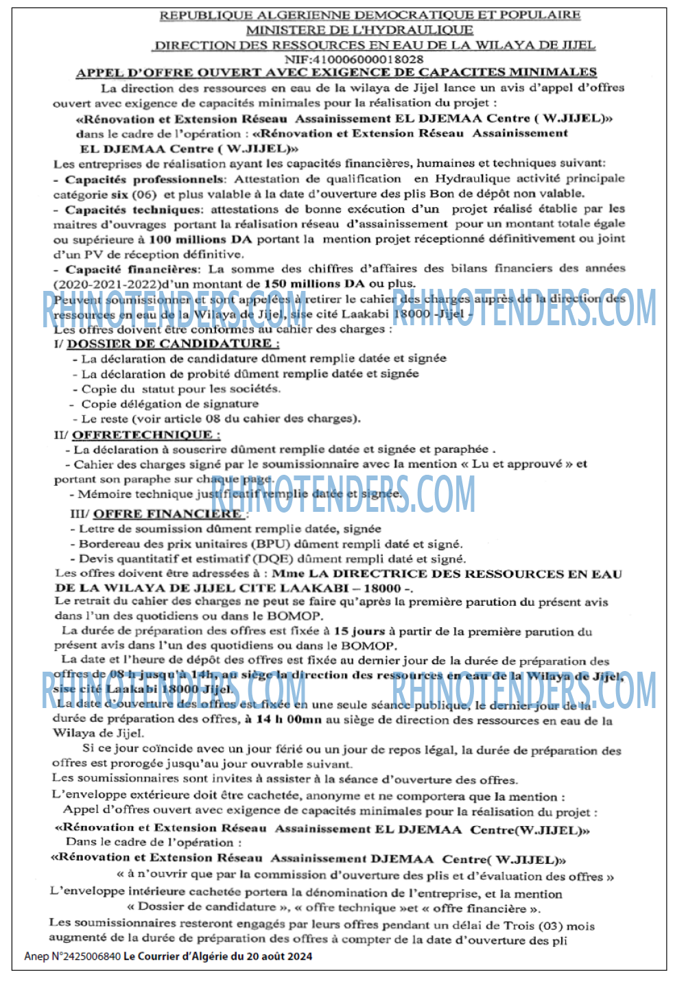 Le Courrier d'Algerie