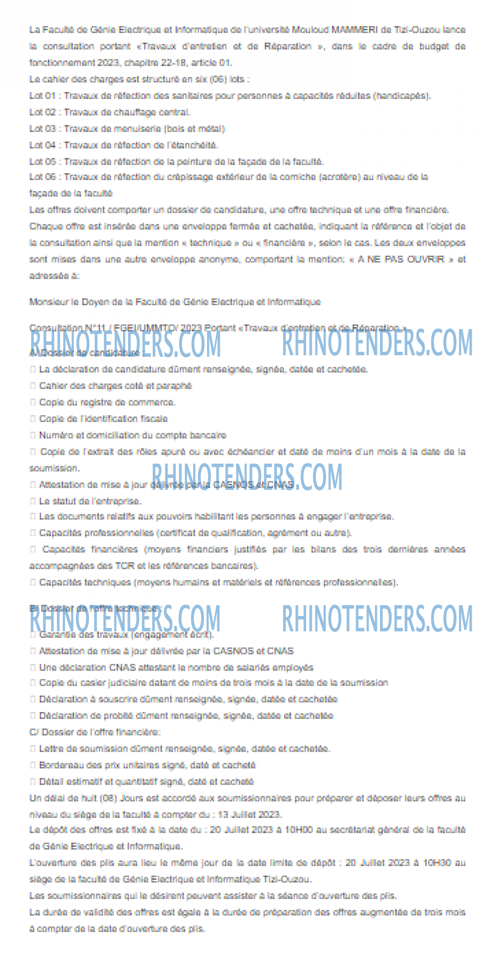 Rhinotenders
