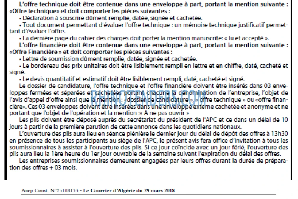 Le Courrier d'Algerie