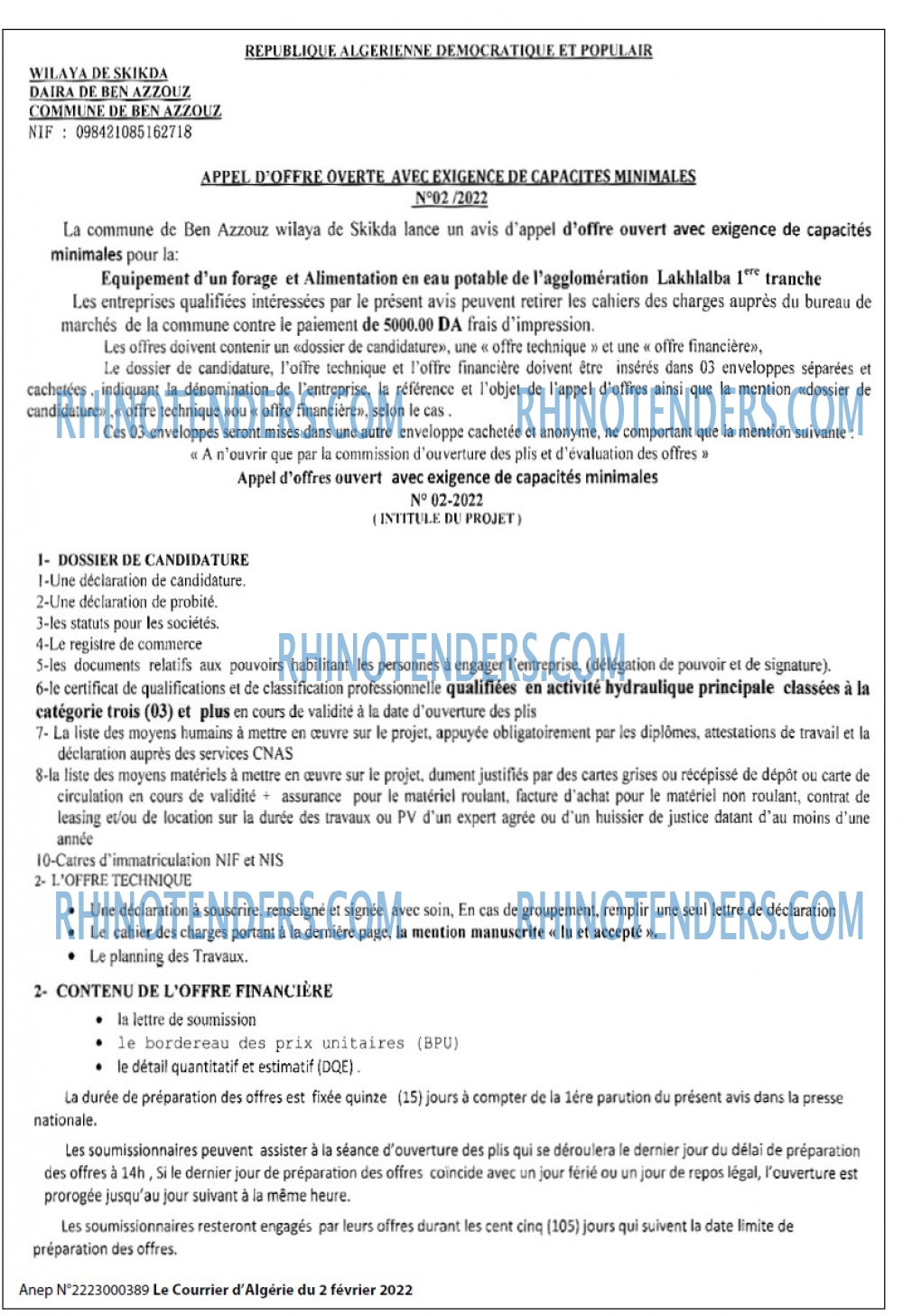 Le Courrier d'Algerie